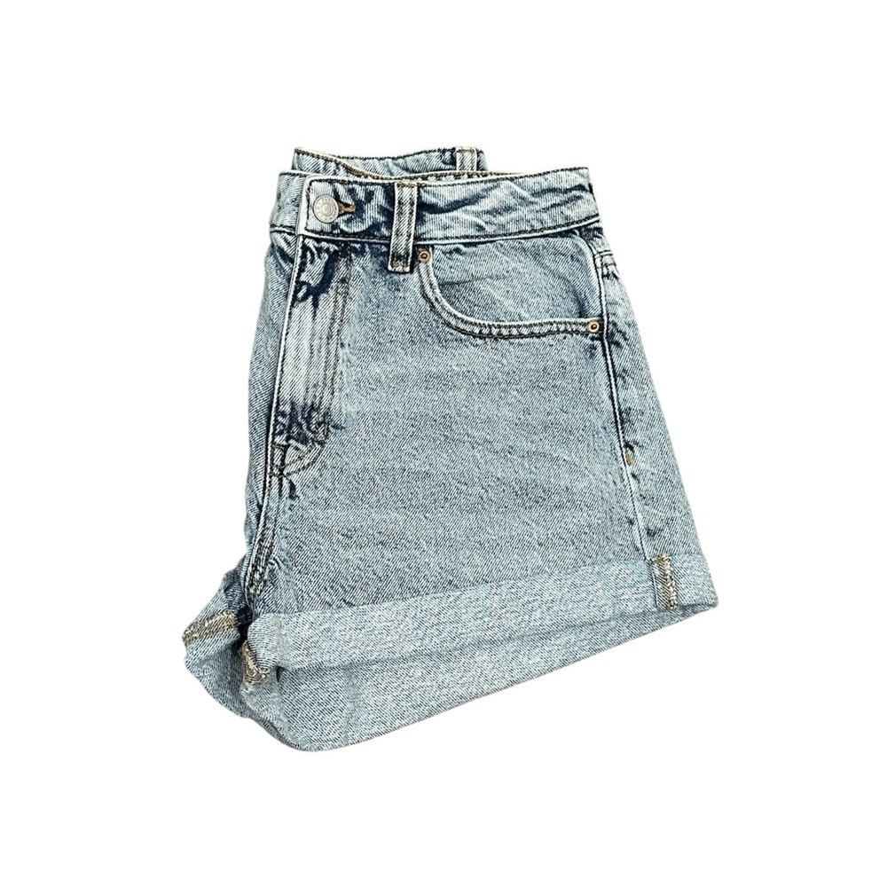 PacSun High Rise Mom Jean Shorts Light Wash Denim Vintage 90s Style Sz 27